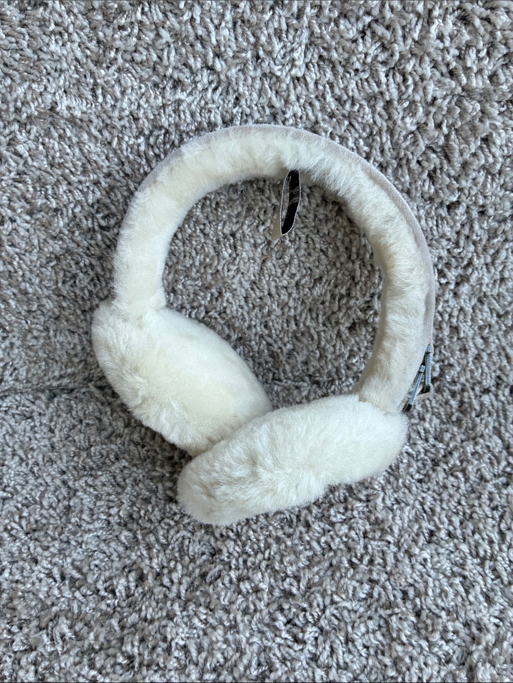 UGG Cream Shearling Sheepskin Ear Muffs